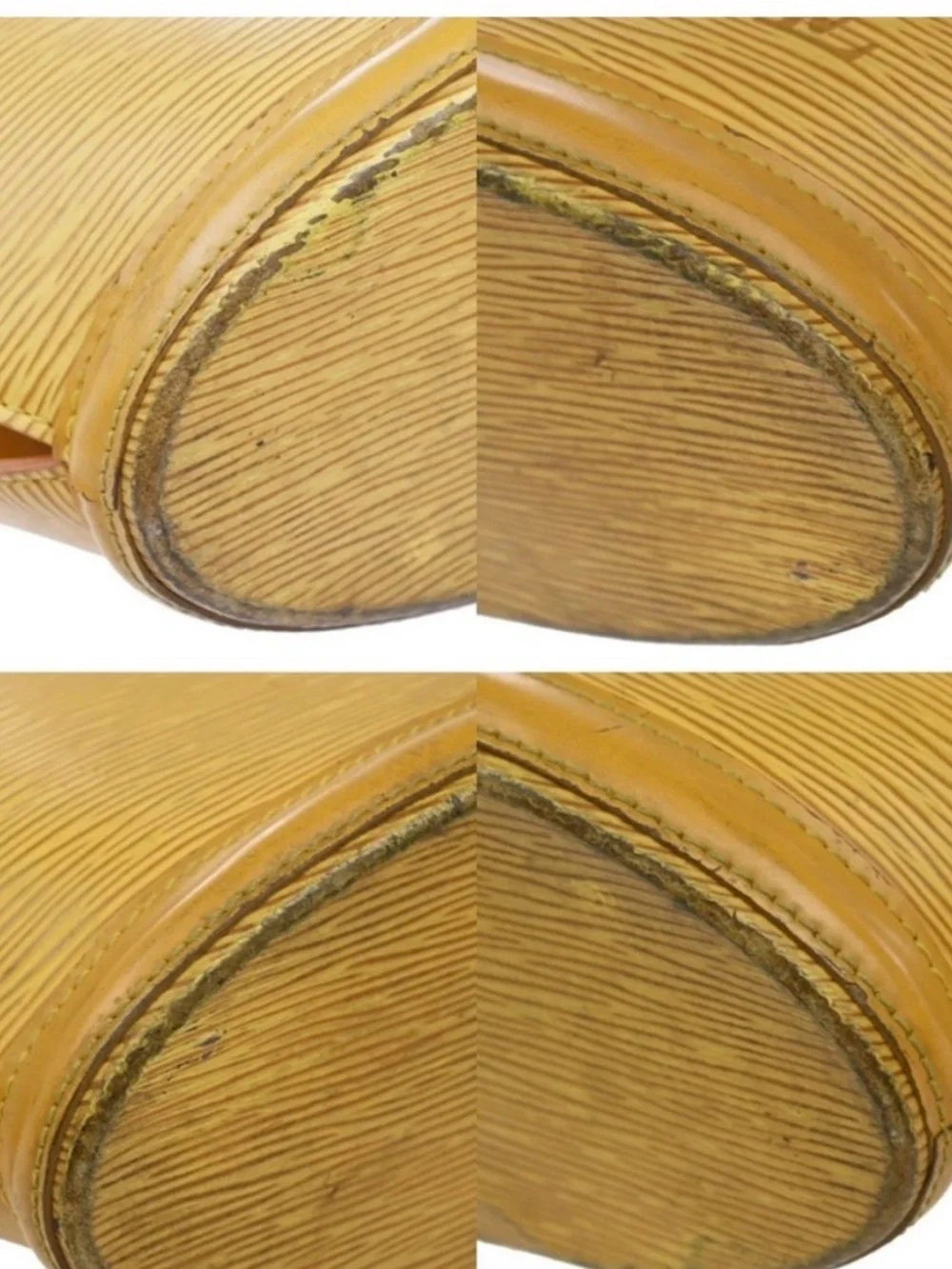 Louis Vuitton Yellow Epi Leather Shoulder Tote